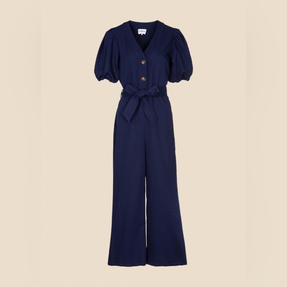 FRNCH Paris Laurine Puff-sleeve Jumpsuit Size Large